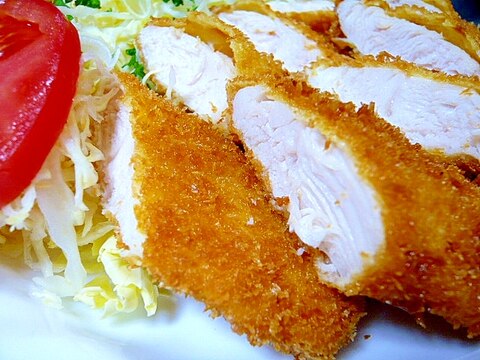 ササミでヘルシー☆塩麹ニンニクのチキンカツ☆